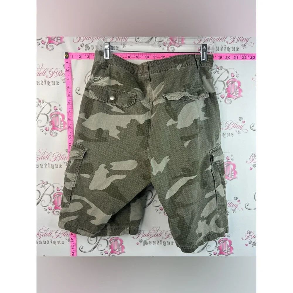 Kirra shorts long cargo camouflage pockets Olive Camo Men's Cargo Shorts - Picture 4 of 11